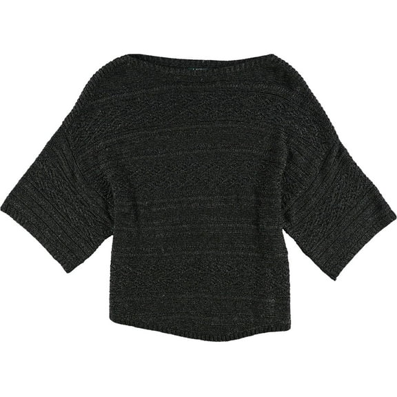 Ralph Lauren Womens Open Knit Pullover Sweater, Grey, Small