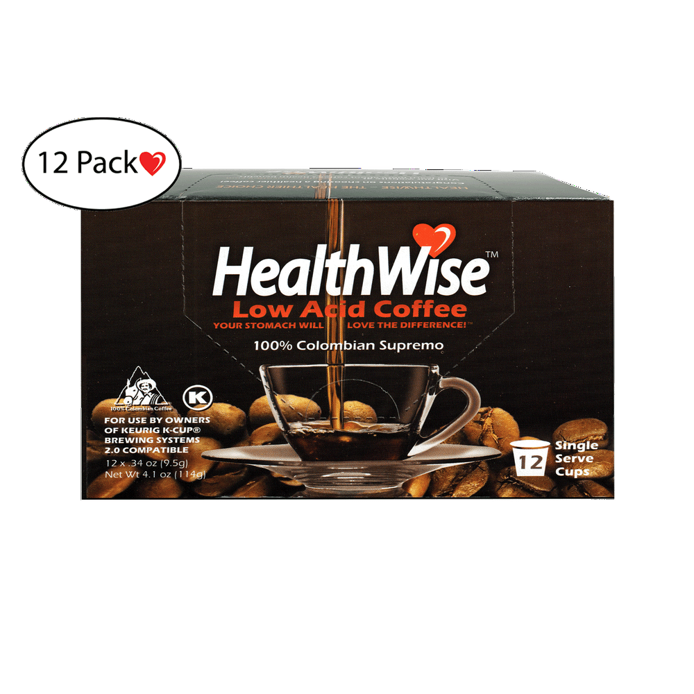 HealthWise Low Acid Coffee KCups, 144 count (12 x 12 Cups) Walmart