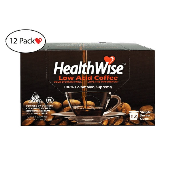 HealthWise Low Acid Coffee K-Cups, 144 count (12 x 12 Cups) - Walmart