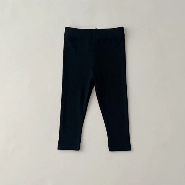 Leggings de algodón acanalado para niños y niñas, pantalones casuales a rayas, ropa para el hogar, otoño
