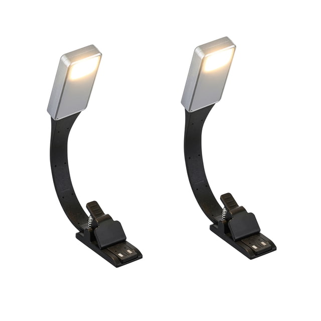 2X E-Book Recargable Luz LED para Kindle Papel Nueva Lámpara de Lectura USB Clip de Lámpara de Luz de Libro para El Dormitorio de Viaje Lector 3Model