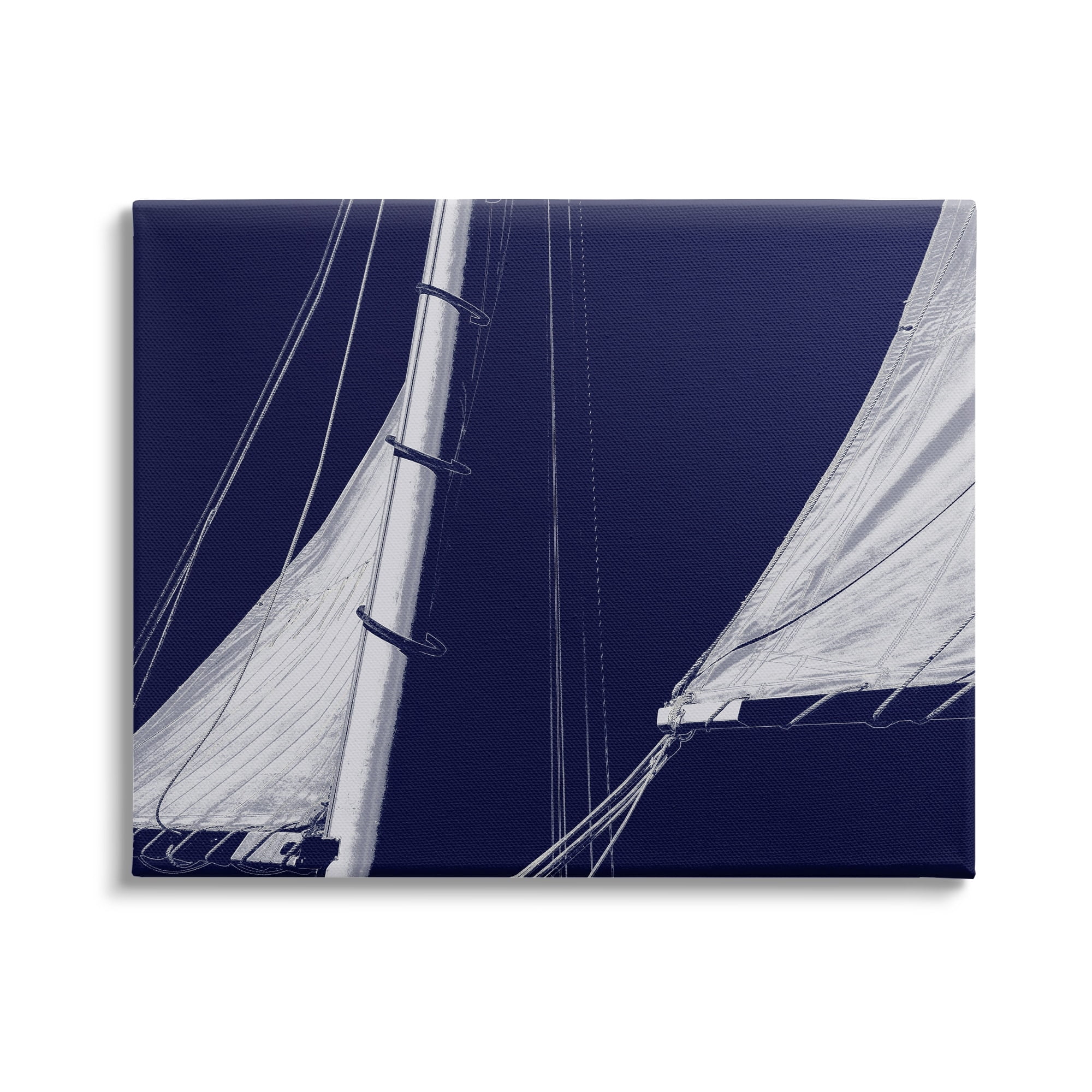 Stupell Marine Mast Sails Watercraft Boat Landscape Photography Gallery Wrapped Canvas Print Wall Art