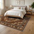 thumbnail image 3 of ODIKA 6'x9' Washable Area Rug Non-Slip, Easy Care, Spotted Border Salt Speckled Southwestern Motifs Abstract Inspired Refined for Family Room, Living Room, Master Bedroom, 3 of 7