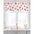 thumbnail image 2 of Watermelon Linen Curtain Valance for Bedroom/Bathroom/Kitchen/Office/Living/Dining Room Windows,Tropical Summer Fruits Contemporary Painting Pocket Topper Drapes Decorative Cafe Drapery Panel 60x18, 2 of 6