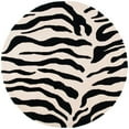 thumbnail image 4 of SAFAVIEH Soho Frazier Zebra Striped Wool Area Rug, Beige/Black, 3'6" x 5'6", 4 of 9