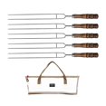 thumbnail image 3 of Brochetas Kabob, palitos para asar, brochetas portátiles para parrilla, brochetas de Metal para barbacoa, para verduras, Buffet, carne, Picnic, , Tenedores para Tenedores para barbacoa blancos shamjiam Brochetas para asar, 3 of 8