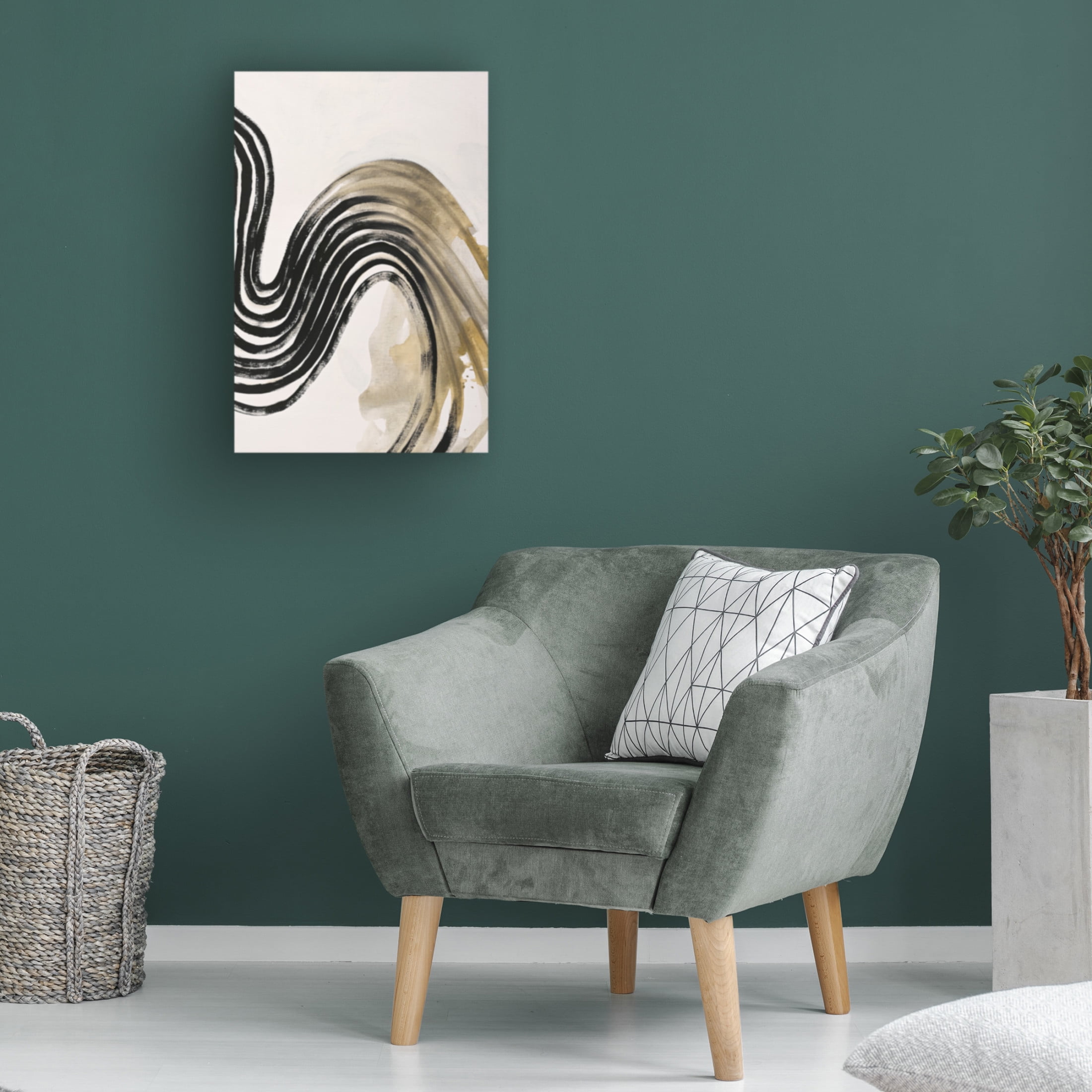 Canvas Wall Art - Design Fabrikken 'Stripes' Wall Art for Living Room, Bedroom, or Office Décor by Trademark Fine Art - 12 x 19 Inches