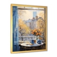 thumbnail image 2 of Designart "Floral Windows in Yellow for NYC I" Cityscapes Framed Wall Art - Industrial Yellow New York City Entryway Framed Wall Art, 2 of 6