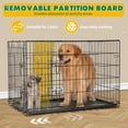 thumbnail image 4 of JOINSUN Dog Crate with Leak Proof Divider,Collapsible,Double Door Wire Dog Crate,42 Inch, 4 of 9