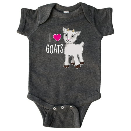 

Inktastic I Love Goats- cute goat Gift Baby Boy or Baby Girl Bodysuit
