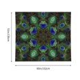thumbnail image 4 of Bingfone Polyester Fabric Tapestry Peacock Feathers Wall Hanging Tapestry,Daily Decorative Tapestry for Bedroom Living Room Dorm 60L x 51W Inches, 4 of 7