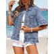thumbnail image 3 of Chaqueta vaquera Kedera con volantes para mujer, verano y otoño, 3 of 6