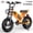 M6- Orange, variant on Spacewalk Electric Bike M6 for Teens Adults, 16" Fat Tire E-Bike with 1500W Peak Motor 21.7mph Top Speed,48V 15Ah Battery 70 Miles PAS, 4X Suspension Electric Dirt Bike