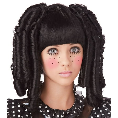 Baby Doll Curls with Bangs Adult Wig