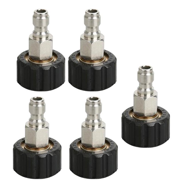 5pcs M22 Conector De Liberación Rápida A 1 / 4in Adaptador Arandela De Acoplamiento A Prueba De , Duradero Y Larga útil shamjiam Adaptador de liberación rápida M22 1/4