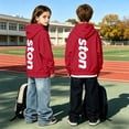 thumbnail image 2 of Bigetiay Boys City Print Pullover Hoodie Long Sleeve Lightweight Fall Sweatshirt 4-5 Years, 2 of 6