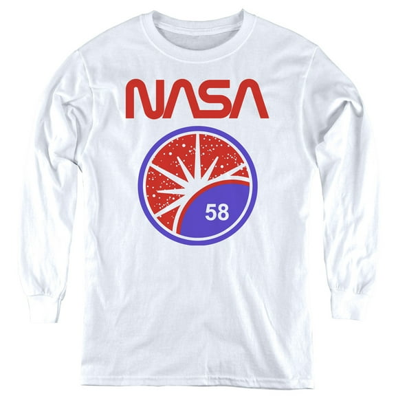 Nasa Stars Youth Long Sleeve T-Shirt White