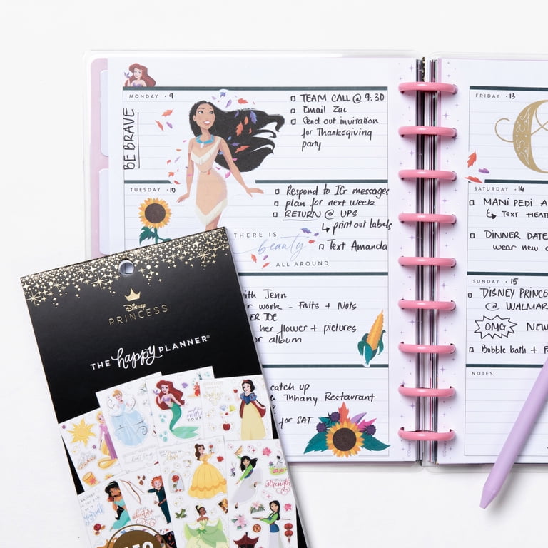 The Happy Planner Disney Princess Dreams 12 Month Undated  Happy planner skinny mini size weekly layout Disney Princess Aurora main image 0