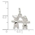 thumbnail image 3 of FB Jewels Sterling Silver Polished Boy and Girl Charm, 3 of 4
