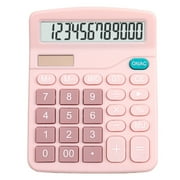 SagaSave 12-Digit Desktop Calculator Dual Power Large LCD Display 3 Colors