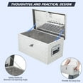 thumbnail image 4 of Bingirl 20 Inch Aluminum Diamond Plate Tool Box with Lock & Keys - Waterproof Storage Organizer for Trucks, RVs, Trailers, 4 of 7