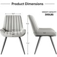 thumbnail image 3 of Hawsaiy Modern Upholstered Dining Chairs Set of 2, Comfy Kitchen Side Chairs with Thick Cushions & Metal Legs, Gray, 3 of 8