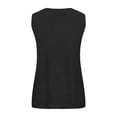 thumbnail image 4 of QWERTYU Women's Black Tank Top Sleeveless with Button Sleeveless Tunics Women Womens Long Tunics for Leggings Plus Size Black 3X, 4 of 6