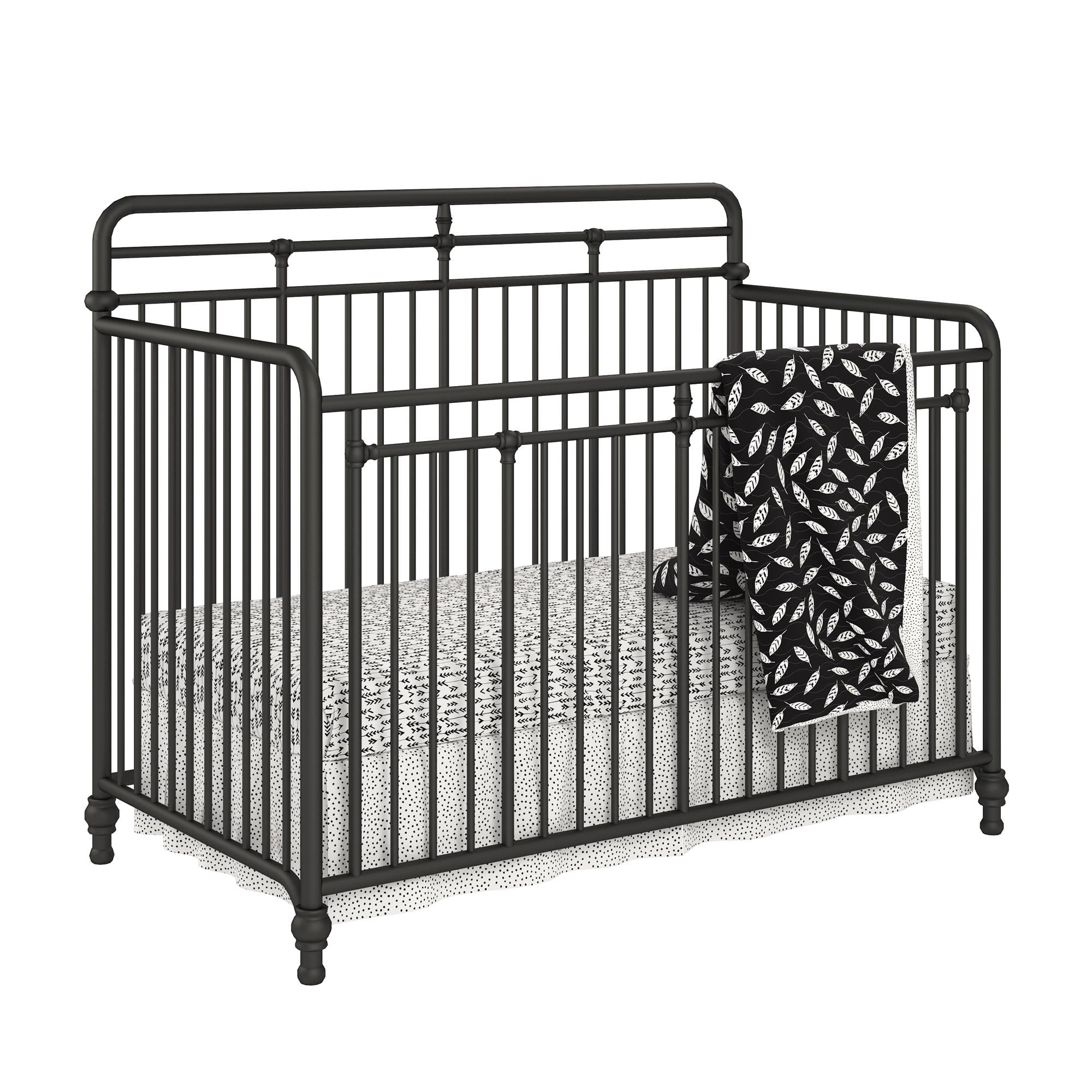 black iron crib