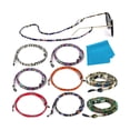 thumbnail image 1 of Crazy-M - Paquete de 5 cadenas para gafas de piel sintética, cuerda para gafas, soporte para gafas, cuerda trenzada multicolor, cadena para gafas, correa para gafas, cadena para gafas de, 1 of 7