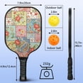 thumbnail image 4 of Pickleball Paddles Set,Pioneer Flower Floral Print Pattern Fiberglass Surface Pickleball Racket Set with 2 Indoor Outdoor Pickleball Balls and Pickleball Bag,Pickle-ball Equipment, 4 of 6