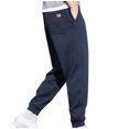 thumbnail image 4 of YLSDY Mens Sweatpants with Pockets Elastic Bottom Athletic Pants Training Track Pants Joggers for Men Soccer Running Workout Blue XXXL, 4 of 9