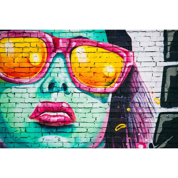 Urban Face Graffitti Graffiti Art Graffiti Wall 20 Inch By 30 Inch Laminated Poster With Bright Colors And Vivid Imagery Fits Perfectly In Many Attractive Frames Walmart Com Walmart Com