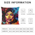 thumbnail image 5 of Orinice Afro Hair Hoop Earrings Pop Art Graphic Decorative Throw Pillow Cover for Home Couch Living Room Bed Sofa 22x22in, 5 of 5