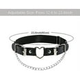 thumbnail image 5 of 2PCs Leather Leg Garter with Chains, Elastic Rock Heart Thigh Garter for Women, 5 of 5