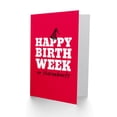 thumbnail image 2 of Happy Birthday Week or Thereabouts Funny Sarcastic Greetings Card Plus Envelope Blank inside, 2 of 3