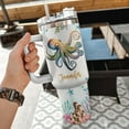 thumbnail image 3 of Personalized Gifts For Octopus Lover Tumbler 40oz with Handle and Straw - Stainless Steel Travel Coffee Cup With Lid - Cute Sea Animal Lover Gifts For Women, Girl On Birthday Christmas, 3 of 5