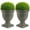 Gray, variant on Pure Garden Outdoor Planter 2-Pack - 15.25x18.8in Large Plastic Urn Planters with Drainage, Bronze