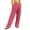 Hot Pink, variant on EDFBUYKRS Women Pants Casual Loose Pants for Women Work Petite Women's Casual Pants High Waisted Wide Leg Trousers Straight Pants with Crinkle Design for Daily Wear Outdoor Sports Home Comfort Xl