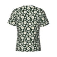 thumbnail image 6 of Vsdgher White Daisies and Bee Print Men's Dry Fit Mesh Athletic Shirts Moisture Wicking Tennis T-Shirt Tops, 6 of 9