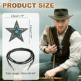 thumbnail image 2 of Corbata Bolo Uxcell para Hombres, Corbata de Cuero Cowboy Occidental, Collar Bolo Estrella Vintage para Hombres y Mujeres, 2 of 6