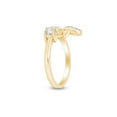 thumbnail image 3 of AFFY Round Cut White Cubic Zirconia Musical Note Adjustable Fashion Ring in 14k Yellow Gold Over Sterling Silver, 3 of 6