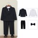 thumbnail image 2 of Odeerbi Chicos 4 Pcs Caballero Traje Formal Blazer Chaqueta + Camisa de Vestido + Pantalones de Traje + Corbata de Boda Trajes Conjunto, 2 of 8