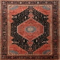 thumbnail image 1 of Ahgly Company Indoor Square Traditional Rust Pink Medallion Area Rugs, 6' Square, 1 of 6
