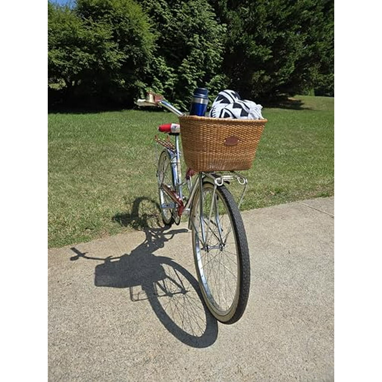 Basket for Women Beach Cruiser or Scooter The Wicker Bicycle Baskets with Cup Holder for Front Handlebar Modern Style Handmade Walmart