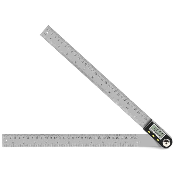 Digital Angle Finder, 12 Inch Stainless Steel Angle Finder Tool with LCD Display, Digital Protractor Ruler for Woodworking and Construction