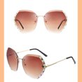 thumbnail image 4 of NEW Women Oversized Rhinestone Sunglasses Luxury Diamond Gradual Rimless Shades, 4 of 4