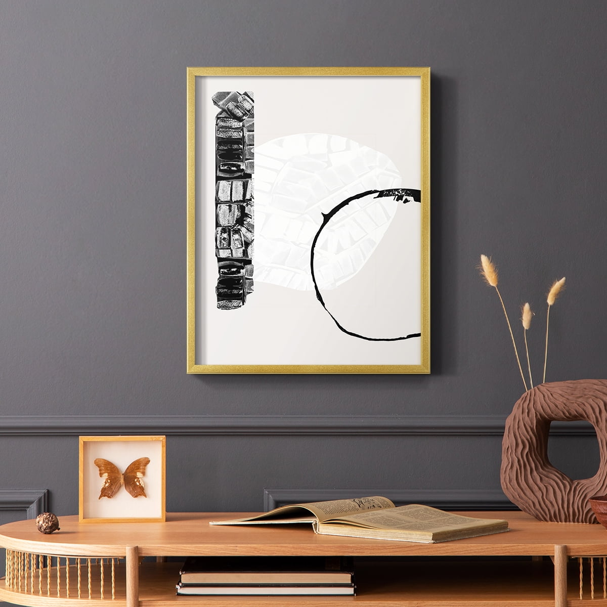 Zen Shapes I Framed Print - Solid Wood in Single Picture Frame Solid Wood 2 Framed Print