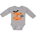 thumbnail image 3 of Inktastic Halloween Trick-or-Treat with Spider and Bats Boys or Girls Long Sleeve Baby Bodysuit, 3 of 5