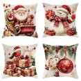thumbnail image 2 of Funda de almohada decorativa navideña, regalo de Año Nuevo, Papá Noel, muñeco de nieve, pájaro, funda de almohada, funda de cojín para sofá, decoración del hogar de la habitación, 2 of 5