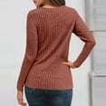 thumbnail image 2 of EDFBUYKRS Tops for Women Fall V Neck Long Sleeves Shirts Plus Size Ruffle Sleeve Tunic Soild Color Blouses for Lady Size Xl, 2 of 6